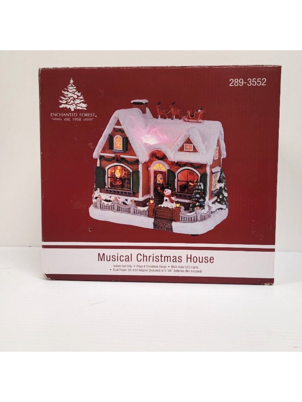 Enchanted Forest Musical Christmas House LED Light Up 8 Songs 10''